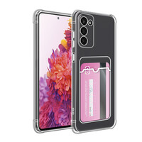 Case for Samsung Galaxy S20 FE Shock Absorbing Gel Clear Cover Card Holder