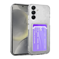 Case for Samsung Galaxy S24 Shock Absorbing Gel Clear Cover Card Holder