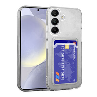 Case for Samsung Galaxy S24+ Plus Shock Absorbing Gel Clear Cover Card Holder