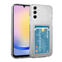 Case for Samsung Galaxy A25 / A24 Shock Absorbing Gel Clear Cover Card Holder