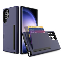 Soft Case Für Samsung Galaxy S23 Ultra Cover Mit Kreditkartenfächer Marine