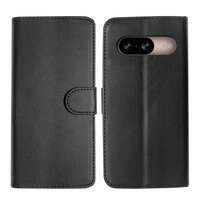 Leather Wallet Flip Cover Case for Google Pixel 8a Black