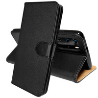 Leather Wallet Flip Cover Case for Huawei P40 Pro Black
