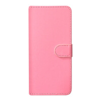 Leather Wallet Flip Cover Case for Motorola Moto G34 Pink