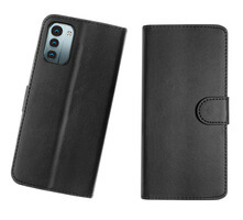 Leather Wallet Flip Cover Case for Nokia G21 / G11 Black