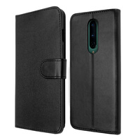 Leather Wallet Flip Cover Case for OnePlus 8 Black