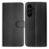 SDTEK-hoesje voor Samsung Galaxy A04s / A13 5G lederen portemonnee Flip Book Folio-portemonnee View Phone Cover Stand Zwart