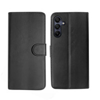 SDTEK-deksel til Samsung Galaxy A15 Leather Wallet Flip Book Folio Wallet View Phone Cover Stand Svart