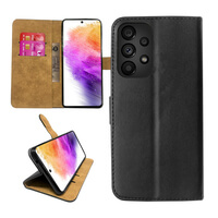 Leather Wallet Flip Cover Case for Samsung Galaxy A73 5G Black