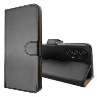 Leather Wallet Flip Cover Case for Samsung Galaxy A72 Black