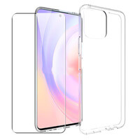 Case for Honor X8 + Glass Screen Protector Clear Gel Phone Cover