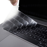 Protecteur de clavier pour MacBook Pro 16 pouces 2019 (A2141), film transparent en silicone transparent (Europe/Royaume-Uni)