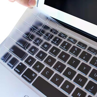 Protecteur de clavier pour MacBook Air 13 pouces 2020 (A2337, A2179), film transparent en silicone transparent (Europe/Royaume-Uni)