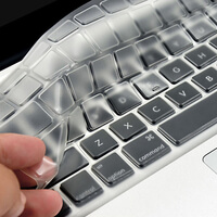 Protecteur de clavier pour MacBook Pro 13 pouces (A2338, A2251, A2289), film transparent en silicone transparent (Europe/Royaume-Uni)