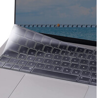 Protecteur de clavier pour MacBook Pro 14/16 pouces 2021/Air M2 2022 (A2442, A2485, A2681), film transparent en silicone transparent (Europe/Royaume-Uni)