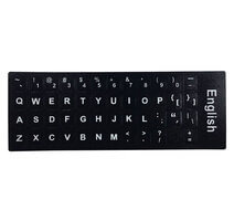 Englische Tastatur-Aufkleber, gefrostete Buchstaben, Etiketten, schwarz, universell für PC, Laptop, Notebook