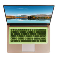 Film protecteur de clavier en silicone universel pour ordinateur portable 15-17 pouces, ordinateur portable, netbook, chromebook (vert)