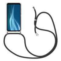 Étui à cordon pour Huawei P Smart (2017/2018), Coque de bandoulière Sangle protection Anti-chute gel Absorbant Chocs transparent