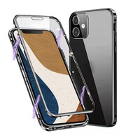 360 Magnetic Case for iPhone 12 / iPhone 12 Pro Built in Screen Protector Glass Back Cover