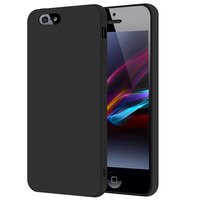 Slim Matte Case Für iPhone SE (2016-2019) / iPhone 5s / 5  Softcover (Schwarz)
