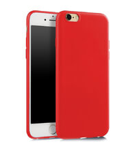 Custodia Sottile Opaca Per Copertina Morbida iPhone 6s / 6 (Rosso)