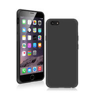 Slim Matte Case Für iPhone 8 Plus / 7 Plus Softcover (Schwarz)