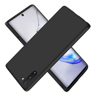 Slim Matte Case for Samsung Galaxy Note 10 (Note10) Soft Cover (Black)
