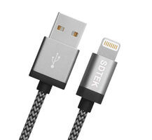 Apple MFi-zertifiziertes 1-Meter-Lightning-zu-USB-Kabel mit geflochtenem Nylon-Ladekabel für iPhone 14 13 12 11 X XS SE 6 7 8 Plus, iPad Air Pro