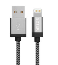 [EXTRA LONG] Câble Lightning vers USB en nylon tressé [certifié Apple MFI] Fil de chargeur pour iPhone 14 13 12 11 X XS SE 6 7 8 Plus, iPad Air Pro (2 mètres)