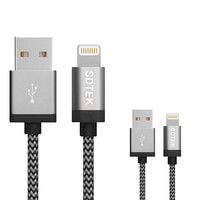 * Paquete de 2 * Cable Lightning a USB Cable de carga de nailon trenzado [certificado Apple MFI] para iPhone 14 13 12 11 X XS SE 6 7 8 Plus, iPad Air Pro