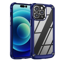 Case for iPhone 14 Pro, Soft Bumper Phone Cover with Transparent Shock Absorbing Corner Protection Navy