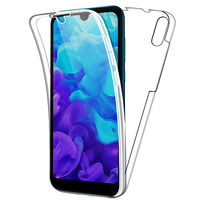 SDTEK-fodral för Huawei Y5 (2019) Helkroppsskydd fram- och baktill 360 telefonfodral Klart Transparent Mjukt