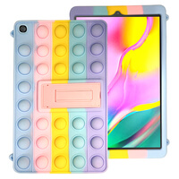 Pop Hülle Bubble Für Samsung Galaxy Tab A 10.1 T510/T515, Silikon Fidget Regenbogen