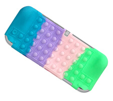 Pop Case for Nintendo Switch OLED, Fidget Bubble It Cover Stress Blue/Purple/Pink/Green