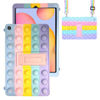 Pop Case for Samsung Galaxy Tab S6 Lite, Fidget Bubble Cover Rainbow