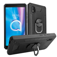 Case for Alcatel 1B (2020) Phone Cover with Magnetic Ring Holder Stand Black