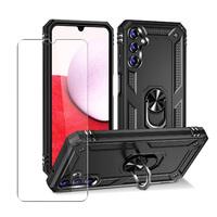 Case for Samsung Galaxy A14 Strong Phone Cover Magnetic Ring Holder + Glass Screen Protector