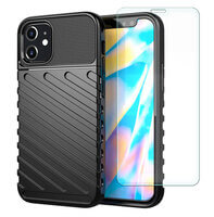 Case for iPhone 12 / iPhone 12 Pro Strong Stripes + Screen Protector Cover