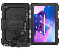 Case for Lenovo Tab M10 3rd Gen 10.1 (TB328FU) Rugged Cover Stand Handle Black