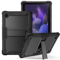 SDTEK-hoesje voor Samsung Galaxy Tab A8 10.5 (2021/2022) Robuuste schokbestendige hoes met ingebouwde standaard Zwart