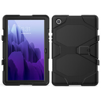 SDTEK-hoesje voor Samsung Galaxy Tab A7 (2020) 10.4 Sterke, robuuste tablethoes met ingebouwde schermbeschermer en standaard Zwart