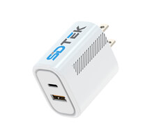 20w USA Adapter Fast Wall Charger Plug met Power Delivery (PD) Type C en USB 3.0 Quick Charge (QC) Poorten 2-pins Adapter Compatibel met iPhone, Samsung en meer
