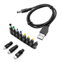Universal USB Power Adapter Cable Charger with 11 Connectors including Micro, Mini and Type-C