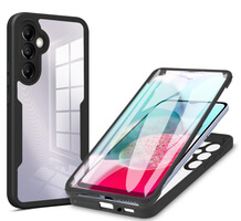 Case for Samsung Galaxy A55, 360 Full Phone Cover with Screen Protector Black