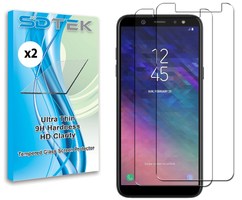2x Screenprotector voor Samsung Galaxy A6 (2018) Premium Screen Guard van gehard glas