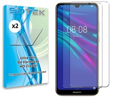 2x SDTEK-screenprotector voor Huawei Y6s / Y6 (2019) Premium Screen Guard van gehard glas