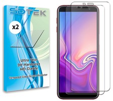 2x SDTEK-screenprotector voor Samsung Galaxy J4+ Plus Premium Screen Guard van gehard glas